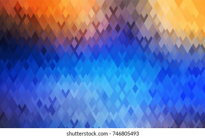 Light Blue, Yellow vector low poly background. A sample with a polygonal design. Illustration in polygonal style with repeating squares