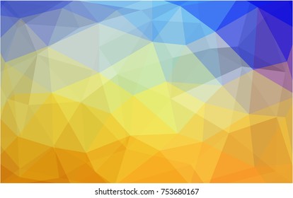 Light Blue, Yellow vector Low poly crystal background. Polygon design pattern. Low poly illustration, low polygon background.