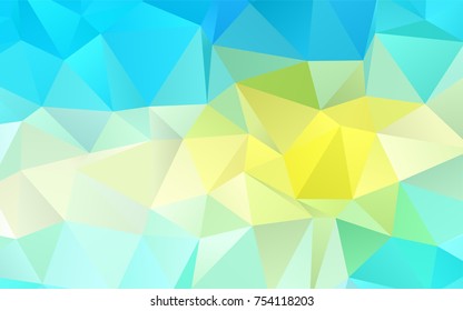 Light Blue, Yellow vector low poly pattern. Creative geometric illustration in Origami style with gradient. The completely new template can be used for your brand book.