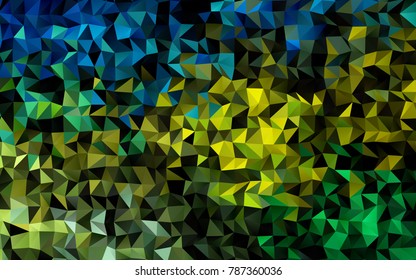 Light Blue, Yellow vector low poly pattern. Geometric illustration in Origami style with gradient.  The elegant pattern can be used as part of a brand book.