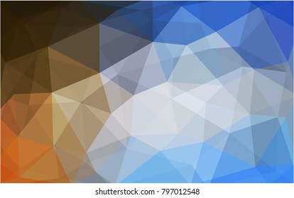Light Blue, Yellow vector Low poly crystal background. Polygon design pattern. Low poly illustration, low polygon background.