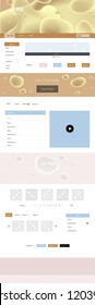 Light Blue, Yellow vector Material Design Kit with liquid shapes. Colorful illustration in abstract memphis style with gradient. Simple colorful design for websites.