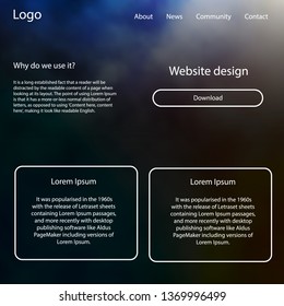 Light Blue, Yellow vector Material Design Kit with stars. Colorful ui/ux kit with header consisted of clouds & stars. This template you can use for landing pages.