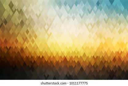Light Blue, Yellow vector modern geometrical background. Abstract template. Geometric pattern in square style with gradient.