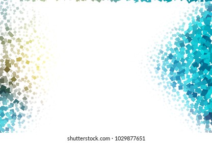 Light Blue, Yellow vector modern geometrical background. Abstract template. Geometric pattern in square style with gradient.