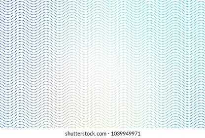 Light Blue, Yellow vector modern geometrical circle abstract background. Dotted texture template. Geometric pattern in halftone style with gradient. 