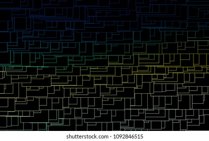 Light Blue, Yellow vector modern geometrical background. Abstract template. Geometric pattern in square style with gradient.