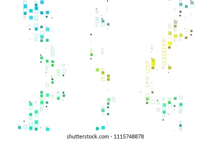 Light Blue, Yellow vector modern geometrical background. Abstract template. Geometric pattern in square style with gradient.