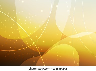 Azul claro, vector amarillo Ilustración abstracta moderna con puntos coloridos, líneas. Ilustración abstracta moderna con gotas de agua coloridas. Diseño inteligente para anuncios comerciales.