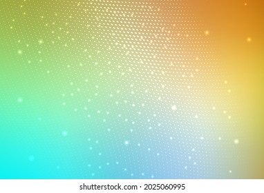 Light Blue, Yellow vector Modern abstract illustration with colorful water drops. Illustration with set of shining colorful abstract circles. Base for booklets, leaflets