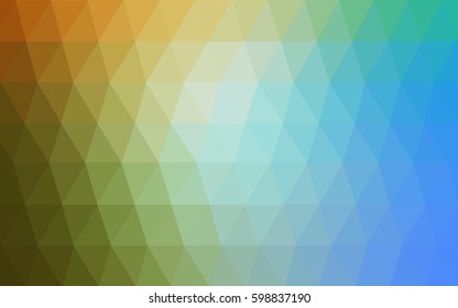 Light Blue, Yellow vector modern geometrical abstract background. Texture, new background. Geometric background in Origami style with gradient. 