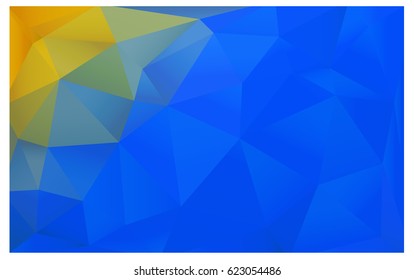 Light Blue, Yellow vector modern geometrical abstract background. Texture, new background. Geometric background in Origami style with gradient. 