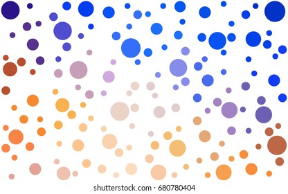 Light Blue, Yellow vector modern geometrical circle abstract background. Dotted texture template. Geometric pattern in halftone style with gradient. 