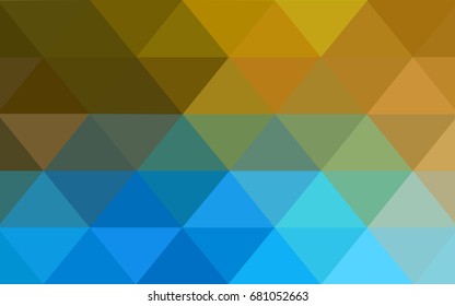 Light Blue, Yellow vector modern geometrical abstract background. Texture, new background. Geometric background in Origami style with gradient. 