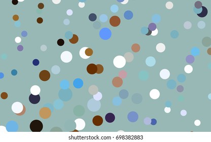 Light Blue, Yellow vector modern geometrical circle abstract background. Dotted texture template. Geometric pattern in halftone style with gradient. 
