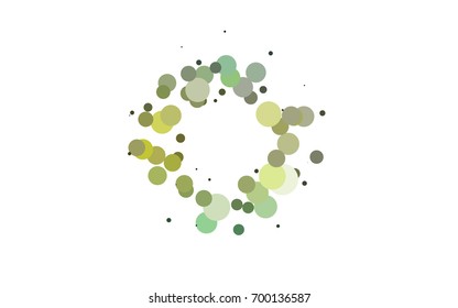 Light Blue, Yellow vector modern geometrical circle abstract background. Dotted texture template. Geometric pattern in halftone style with gradient. 