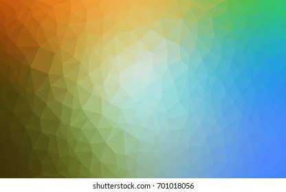Light Blue, Yellow vector modern geometrical abstract background. Texture, new background. Geometric background in Origami style with gradient. 