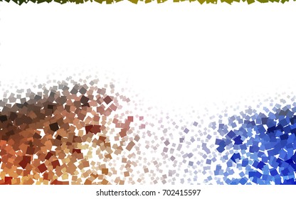 Light Blue, Yellow vector modern geometrical background. Abstract template. Geometric pattern in square style with gradient.