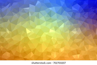 Light Blue, Yellow vector modern geometrical abstract background. Texture, new background. Geometric background in Origami style with gradient. 