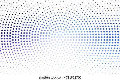 Light Blue, Yellow vector modern geometrical circle abstract background. Dotted texture template. Geometric pattern in halftone style with gradient. 