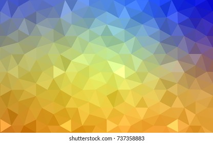 Light Blue, Yellow vector modern geometrical abstract background. Texture, new background. Geometric background in Origami style with gradient. 