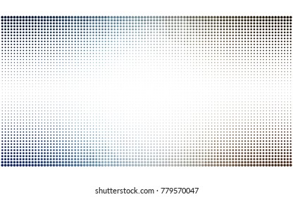 Light Blue, Yellow vector modern geometrical circle abstract background. Dotted texture template. Geometric pattern in halftone style with gradient. 