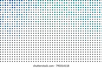 Light Blue, Yellow vector modern geometrical circle abstract background. Dotted texture template. Geometric pattern in halftone style with gradient. 