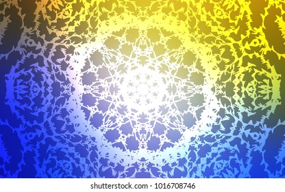 Light Blue, Yellow vector natural abstract background. Creative illustration in blurred style with doodles made by child. Hand painted design for web, leaflet, textile.