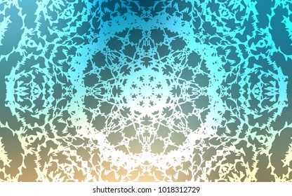 Light Blue, Yellow vector natural abstract pattern. Sketchy doodles drawn by child on blurred background. The elegant pattern can be used as a part of a brand book.