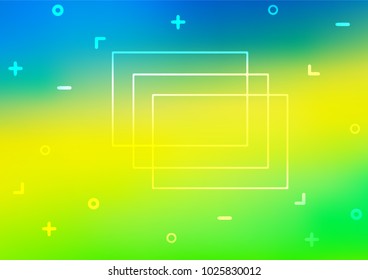 Light Blue, Yellow vector natural abstract background. Colorful abstract illustration with lines in Asian style. The completely new template can be used for your brand book.
