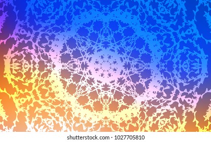 Light Blue, Yellow vector natural elegant template. Colorful abstract illustration with lines drawn by child in Asian style. The elegant pattern can be used as a part of a brand book.