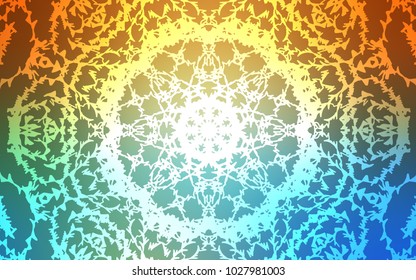 Light Blue, Yellow vector natural abstract pattern. Sketchy doodles drawn by child on blurred background. The pattern can be used for heads of websites and designs.