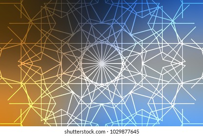 Light Blue, Yellow vector natural elegant background. Decorative shining childish illustration with doodles on abstract template. Brand-new design for your business.