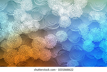 Light Blue, Yellow vector natural elegant template. Creative illustration in blurred style with flowers. The elegant pattern can be used as a part of a brand book.
