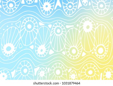 Light Blue, Yellow vector natural elegant pattern. Modern geometrical abstract illustration with doodles. A new texture for your design.
