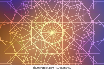 Light Blue, Yellow vector natural abstract pattern. Shining colored illustration with childish doodles in Arabic style. The elegant pattern can be used as a part of a brand book.
