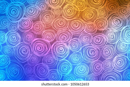 Light Blue, Yellow vector natural abstract background. Colorful abstract illustration with roses in doodle style. The best blurred design for your business.