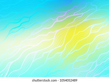 Light Blue, Yellow vector natural abstract texture. Creative illustration in blurred style with doodles and Zen tangles. The textured pattern can be used for website.