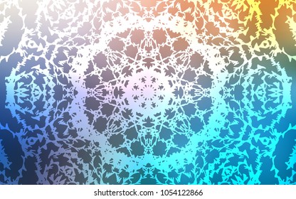 Light Blue, Yellow vector natural abstract design. Shining colored illustration with childish doodles in Arabic style. A completely new template for your business design.