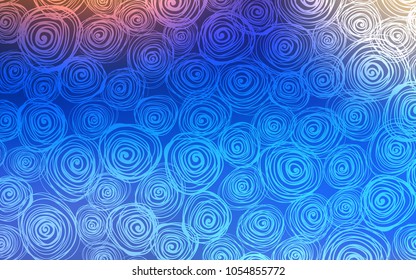 Light Blue, Yellow vector natural abstract background. Colorful abstract illustration with roses in doodle style. A completely new template for your business design.