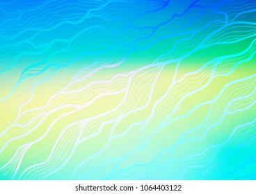 Light Blue, Yellow vector natural elegant template. Sketchy hand drawn doodles on blurred background. The completely new template can be used for your brand book.