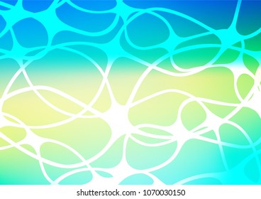 Light Blue, Yellow vector natural abstract background. Decorative shining illustration with doodles on abstract template. Hand painted design for web, wrapping, wallpaper.