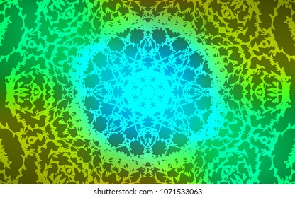 Light Blue, Yellow vector natural elegant background. Brand-new colored illustration in blurry style with doodles drawn by child. The pattern can be used for wallpapers and coloring books.