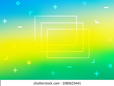 Light Blue, Yellow vector natural abstract background. A vague abstract illustration with doodles in Indian style. The best blurred design for your business.