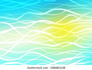 Light Blue, Yellow vector natural elegant pattern. A vague abstract illustration with doodles in Indian style. A completely new template for your business design.