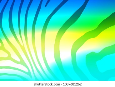 Light Blue, Yellow vector natural abstract template. A vague abstract illustration with doodles in Indian style. The elegant pattern can be used as a part of a brand book.