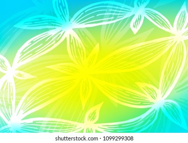Light Blue, Yellow vector natural abstract pattern. Geometric doodle illustration in Origami style with gradient. Hand painted design for web, wrapping, wallpaper.