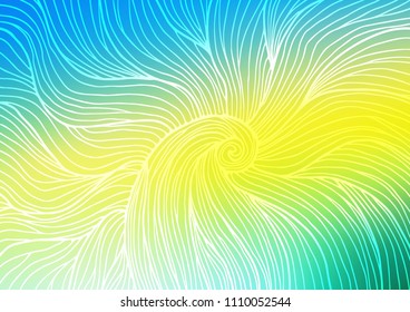 Light Blue, Yellow vector natural abstract background. Brand-new colored illustration in blurry style with doodles. The doodle design can be used for your web site.