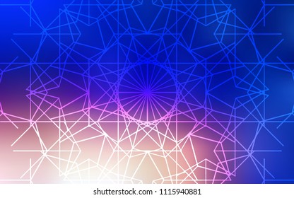 Light Blue, Yellow vector natural elegant pattern. Colorful abstract illustration with lines drawn by child in Asian style. A completely new template for your business design.