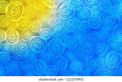 Light Blue, Yellow vector natural elegant artwork. An elegant bright illustration with roses in Natural style. A completely new template for your business design.